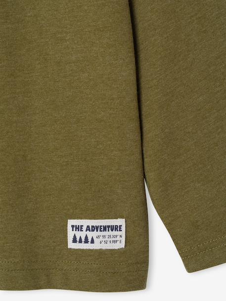 Jongensshirt met lange mouwen antraciet+geel+pistache - vertbaudet enfant 
