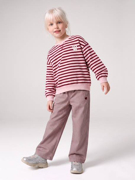 Pantalon large fille mauve+violine - vertbaudet enfant 