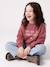 Sweat fille col rond mauve+rose pâle - vertbaudet enfant 