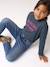 Slim jeans voor meisjes lichtblauw+middenblauw - vertbaudet enfant 