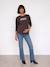 Wijde zwangerschapsjeans GRIS FONCE UNI+ongewassen denim+stone - vertbaudet enfant 