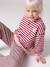 Meisjessweater met strepen ecru+rood - vertbaudet enfant 