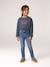 Slim jeans voor meisjes lichtblauw+middenblauw - vertbaudet enfant 
