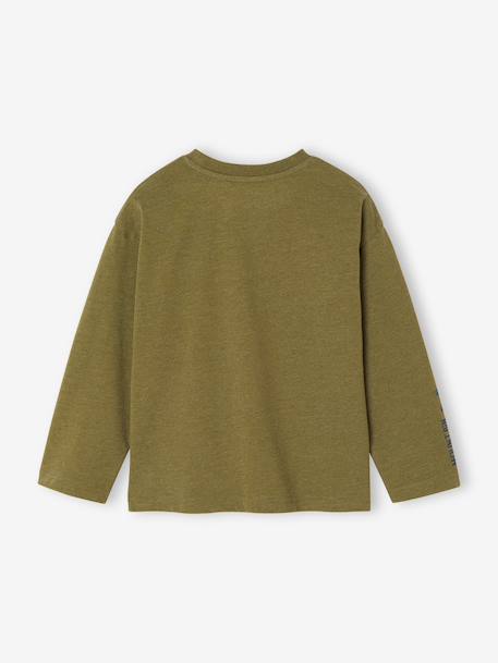 Jongensshirt met lange mouwen antraciet+geel+pistache - vertbaudet enfant 