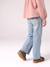 Rechte meisjesjeans lichtblauw+middenblauw - vertbaudet enfant 