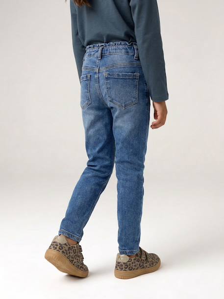 Jean slim fille morpho médium bleu clair+bleu moyen - vertbaudet enfant 