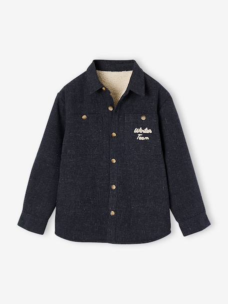 Chemise garçon manches longues gris chiné - vertbaudet enfant 