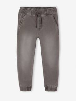Jongens-Makkelijk aan te trekken jongensbroek van molton met denim-effect