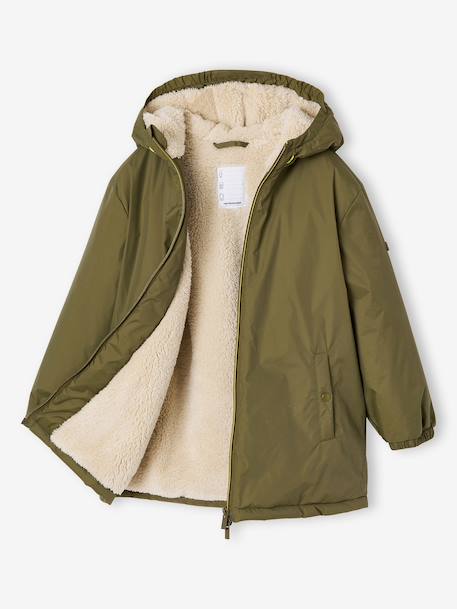 Lange windbreaker jongen olijf - vertbaudet enfant 