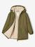 Lange windbreaker jongen olijf - vertbaudet enfant 