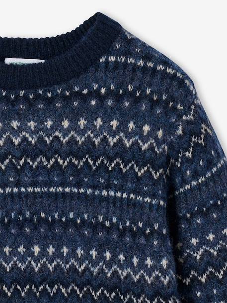 Jongenstrui met jacquarddessin marineblauw - vertbaudet enfant 