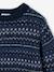 Jongenstrui met jacquarddessin marineblauw - vertbaudet enfant 