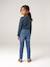 Slim jeans voor meisjes lichtblauw+middenblauw - vertbaudet enfant 