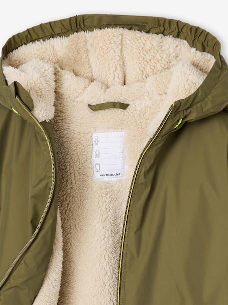 Lange windbreaker jongen olijf - vertbaudet enfant 