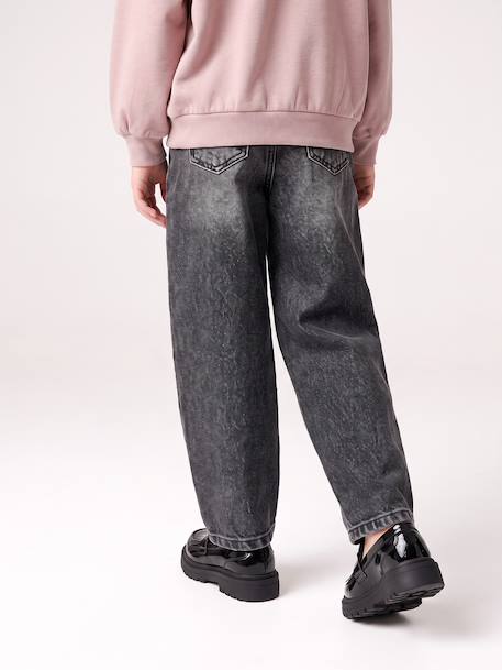 Jean fille mom bleu clair+bleu moyen+denim gris - vertbaudet enfant 