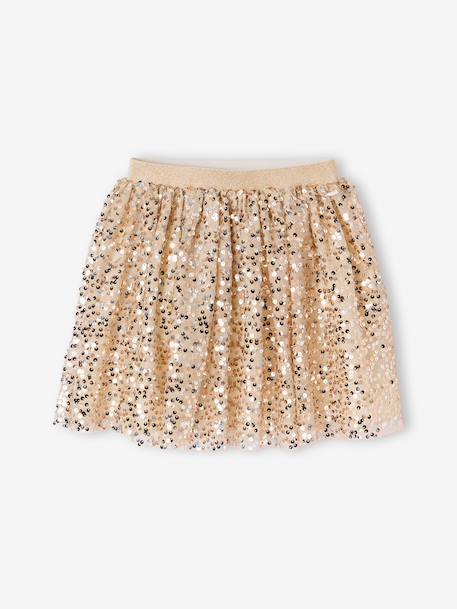 Jupe fille à sequins doré - vertbaudet enfant 