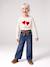 Jean large paperbag fille bleu foncé+bleu moyen - vertbaudet enfant 