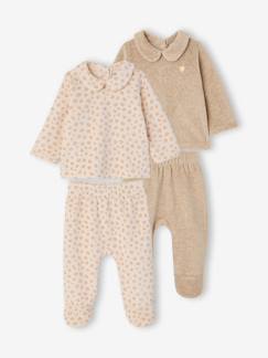 -Lot de 2 pyjamas bébé fille ouverture dos