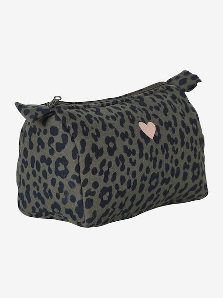 Sac à langer évolutif 24 ou 48h léopard personnalisable beige+kaki - vertbaudet enfant 
