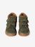 Baskets garçon cuir à scratchs beige+kaki+marine - vertbaudet enfant 