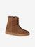 Leren meisjesboots met rits bruin+taupe - vertbaudet enfant 