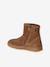 Leren meisjesboots met rits bruin+taupe - vertbaudet enfant 