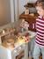 Cuisine en bois FSC® avec accessoires écru+rose+vert sauge - vertbaudet enfant 