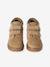 Baskets garçon cuir à scratchs beige+marine - vertbaudet enfant 