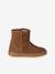 Leren meisjesboots met rits bruin+taupe - vertbaudet enfant 