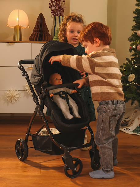 3-in-1 poppenwagen zwart - vertbaudet enfant 