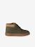 Hoge leren sneakers met veters voor jongens beige+kaki+marineblauw - vertbaudet enfant 
