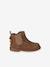 Boots bébé fille cuir zippées jaune d'or+marron+noir - vertbaudet enfant 