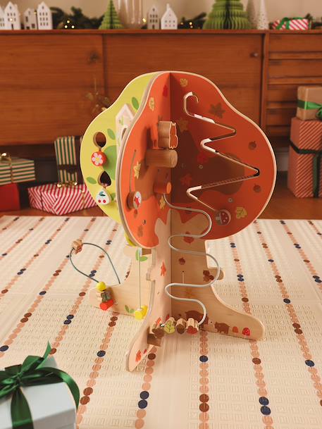 Arbre d'activités en bois FSC® multicolore+vert - vertbaudet enfant 