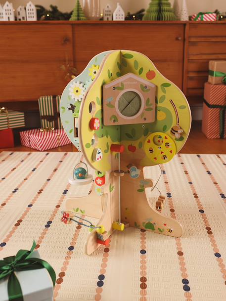 Arbre d'activités en bois FSC® multicolore+vert - vertbaudet enfant 