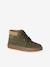 Hoge leren sneakers met veters voor jongens beige+kaki+marineblauw - vertbaudet enfant 
