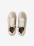 Meisjessneakers van leer met veters beige+bruin+goudgeel - vertbaudet enfant 