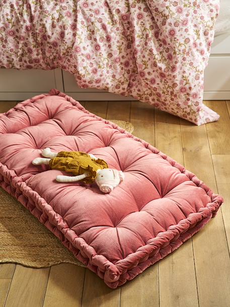 Matelas de sol en velours 60 x 120 cm caramel+rose - vertbaudet enfant 