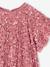 Meisjesjurk in fluweel / velours en pailletten rood+rozen+zilver - vertbaudet enfant 