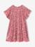 Meisjesjurk in fluweel / velours en pailletten rood+rozen+zilver - vertbaudet enfant 