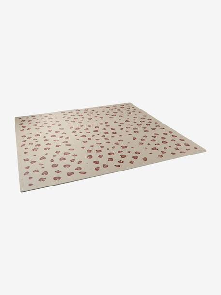 Groot tapijt met 9 schuimtegels beige+ecru+rood+rozen+zachtpaars - vertbaudet enfant 