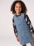 Denim overgooier voor meisjes middenblauw - vertbaudet enfant 