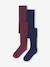Lot 2 paires de collants en maille fantaisie fille marine+prune - vertbaudet enfant 