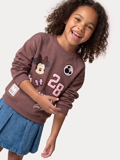 Sweat Minnie enfant fille chocolat - vertbaudet enfant 