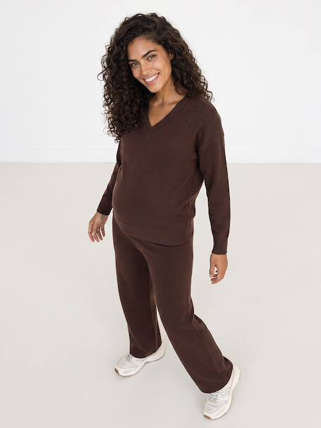Ensemble pantalon grossesse chocolat - vertbaudet enfant 