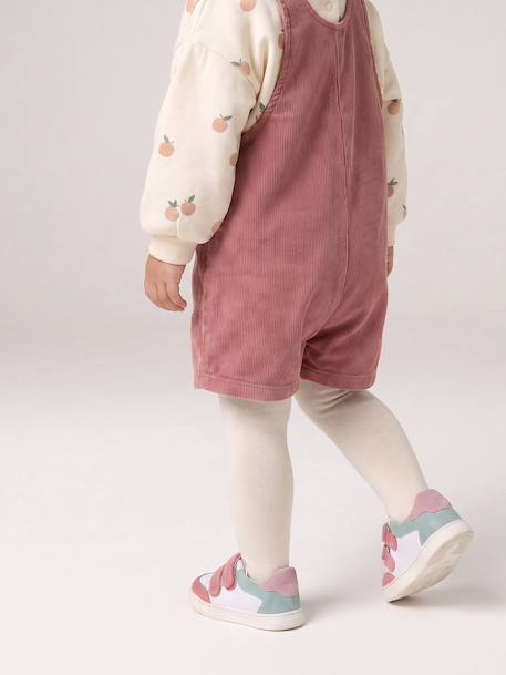 Babykledingset sweatshirt en tuinbroek oudroze - vertbaudet enfant 