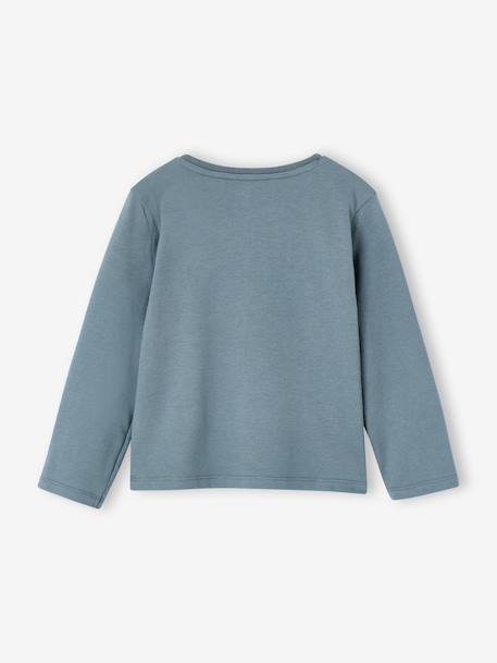 T-shirt voor meisjes met hartjesprint en lange mouwen ecru+groen+rouge - vertbaudet enfant 