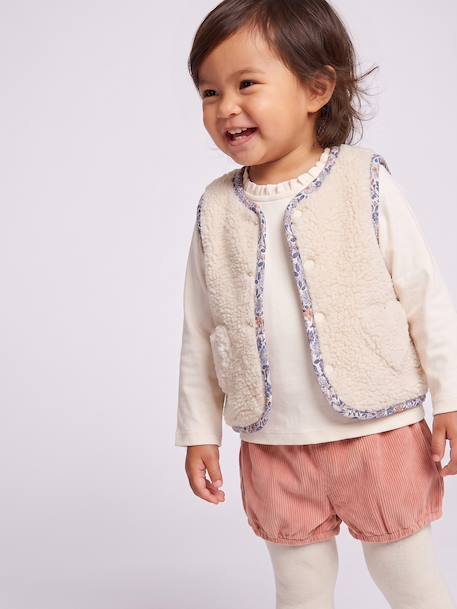 4-delige babyset meisje abrikoos - vertbaudet enfant 