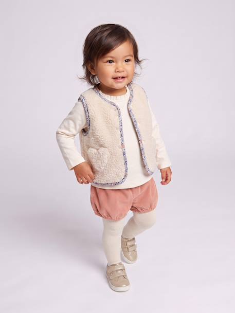 4-delige babyset meisje abrikoos - vertbaudet enfant 