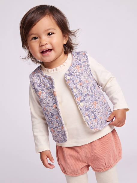 4-delige babyset meisje abrikoos - vertbaudet enfant 
