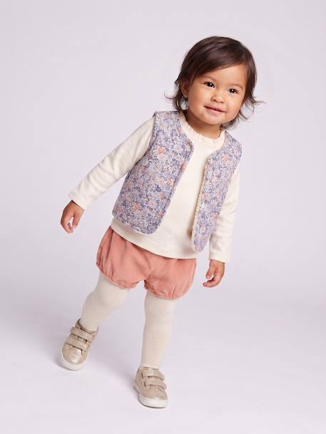 4-delige babyset meisje abrikoos - vertbaudet enfant 